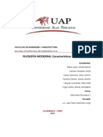 Informe Caracteristicas de La Filosofia Moderna