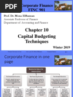 Corporate Finance FINC 901: Capital Budgeting Techniques