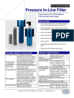 PF2 High Pressure In-Line Filter: Featuring Hy-Pro G6 Dualglass Filter Element Technology