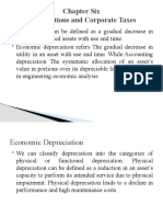 Chapter Six Depreciations and Corporate Taxes