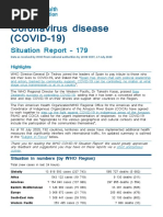 Coronavirus Disease (COVID-19) : Situation Report - 179