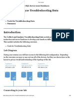 Collect and Analyze Troubleshooting Data