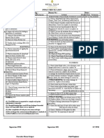 PPM Check List: Floor: Wing: Room No: Date