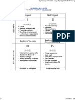 Time Management Matrix Covey