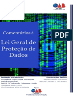 Comentários À: Lei Geral de Proteção de Dados