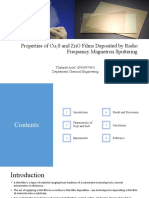 Properties of Cu S and Zno Films Deposited by Radio Frequency Magnetron Sputtering