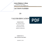 Reaction Papers-Values Ed.