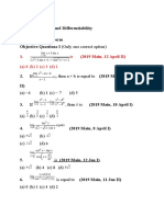 9 Limit, Continuity and Differentiability Topic 1 and Form Objective Questions I (Only One Correct Option)