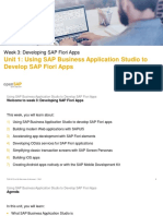 Unit 1: Using SAP Business Application Studio To Develop SAP Fiori Apps