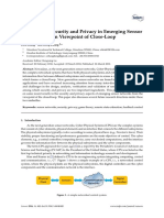 Sensors: A Survey On Security and Privacy in Emerging Sensor Networks: From Viewpoint of Close-Loop