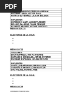 Coodinadores Tecnico de Mesa