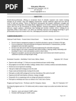 Resume For All About Me Page