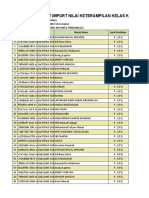 Format Import Nilai Keterampilan Kelas Kelas 8