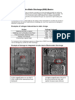 Electro-Static Discharge (ESD) Basics: Examples of Voltages Induced Due To Static Charge. Action Voltage Induced