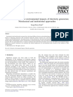 Evaluation of Negative Environmental Impacts of Electricity Generation Neoclassical and Institutional Approaches - 2007 - Energy Policy