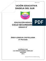 Temas de Castellano 8° - Segundo Periodo