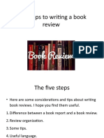 Five Steps To Writing A Book Review