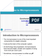 Introduction To Microprocessors: Gursharan Singh Tatla