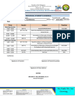 INDIVIDUAL STUDENT'S SCHEDULE Ian