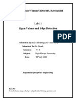 Eigen Values and Edge Detection: Fatima Jinnah Women University, Rawalpindi