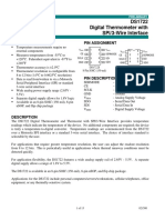 DS1722 Digital Thermometer With SPI/3-Wire Interface: Features Pin Assignment