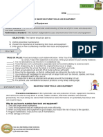 Maintain Farm Tools and Equipment A4