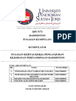 Tugasan 4 Berkumpulan Kertas Kerja Kejohanan Badminton