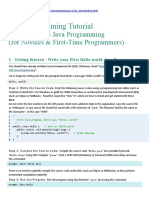 Java Programming Tutorial: Introduction To Java Programming (For Novices & First-Time Programmers)