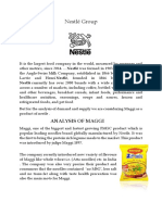 Nestlé Group: Analysis of Maggi