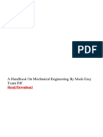 A Handbook On Mechanical Engineering by Made Easy Team PDF