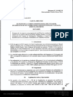 0005-19-RC - Dictamen, Creación de Un Sistema Judicial de Justicia Indígena Paralelo A La Justicia Ordinaria y La Eliminación Del CPCCS