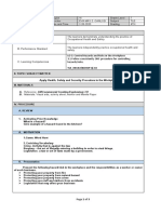 LO 3. Control Hazards and Risks in The Workplace 3.1 Follow Consistently OHS Procedure For Controlling Hazards/risks