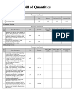 Bill of Quantities: 1 Provisional Sum