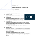 Semana 11 - Historia Psicológica en Hospitalización