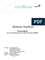 Relatório de Química Analítica: Potenciometria