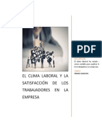 El Clima Laboral y La Satisfacción de Los Trabajadores PDF