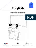 GRADE 5 English MODULE 14 - Making Announcements