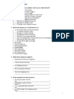 Unit 1 Exercises: 1 Is The Verb in Bold An Auxiliary Verb (A) or A Full Verb (F) ?