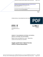 Itu-T: Gigabit-Capable Passive Optical Networks (GPON) : General Characteristics