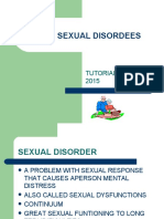 Male Sexual Disordees: Tutorial Level 4-2015