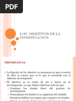 Los Objetivos de La Investigación