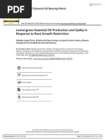 Lemongrass Essential Oil Production and Qality in Response To Root Growth Restriction