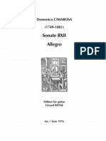 CIMAROSA, Domenico - Sonate BXII Allegro (Edited by Gérard Reyne) (Guitar Music Score)