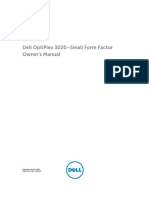 Dell Optiplex 3020-Small Form Factor Owner'S Manual: Regulatory Model: D08S Regulatory Type: D08S001