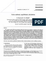 Calco-Carbonic Equilibrium Calculation: Desalination