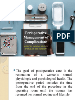 Perioperative Management of Complications