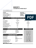 Automotive Power Relay: Technical Data For Contact Side