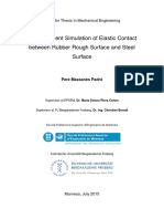 Finite Element Simulation of Elastic Contact Between Rubber Rough Surface and Steel Surface