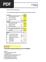 Preliminary Heat Exchanger Sizing: These Calculations Are Provided For Educational Use Only - USE AT YOUR OWN RISK