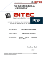 "Año Del Buen Servicio Al Ciudadano": Informe de Prácticas Pre - Profesionales